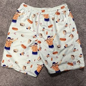 Light blue/green Great Hambino RSVLTS swim trunks